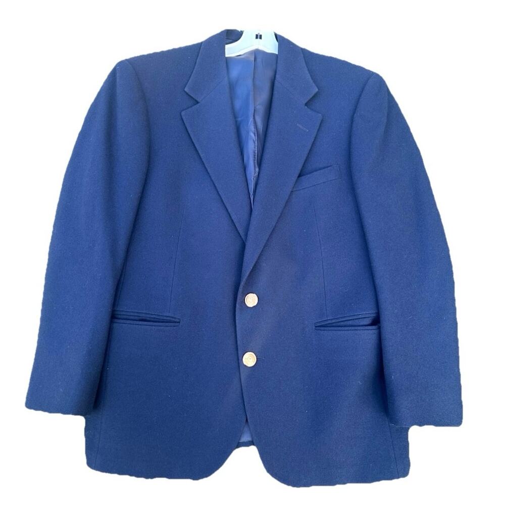 Polo University Club By Ralph Lauren Men’s Virgin‎ Wool Blazer Size 42 Navy Blue